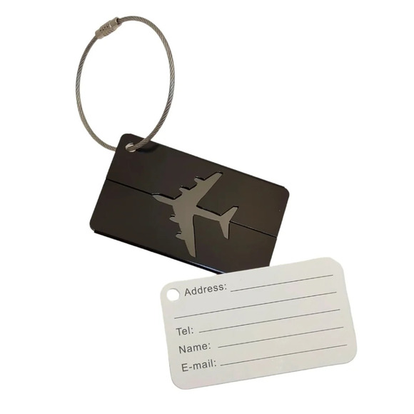 Luggage Tags with Name ID Card Luggage Suitcase Bag lot of 4 NWT - Picture 1 of 10